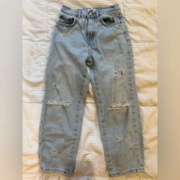 Zara distressed kids jeans, size 8 - Picture 3 of 4
